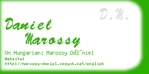 daniel marossy business card